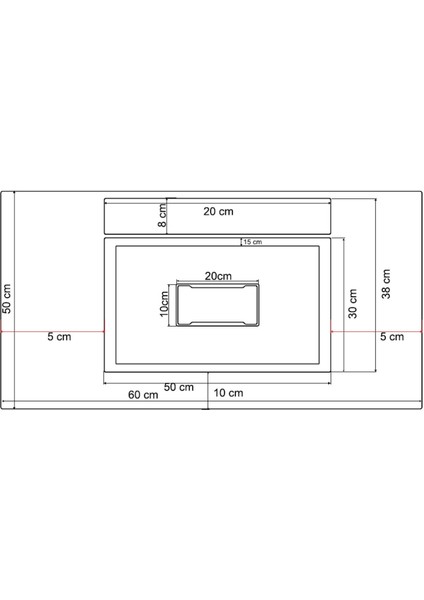 Flatstone 60X50 Antrasit Etajerli Granit Banyo Lavabosu fiyatları