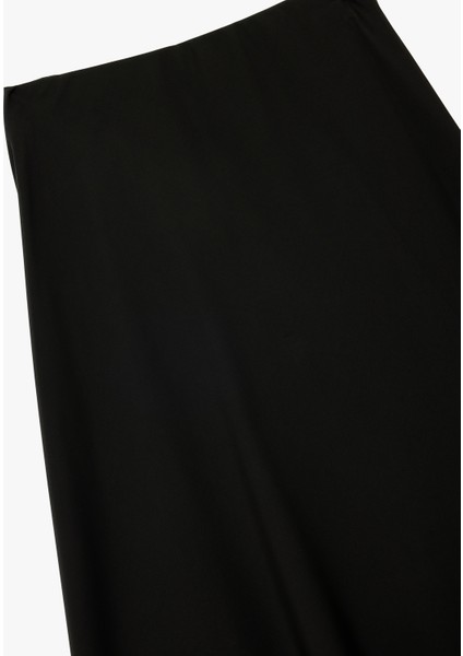 Midi Boy Çan Kesim Saten Kloş Etek modelleri