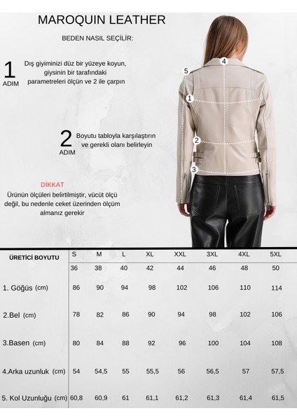 Ariana Kadın Deri Biker Ceket