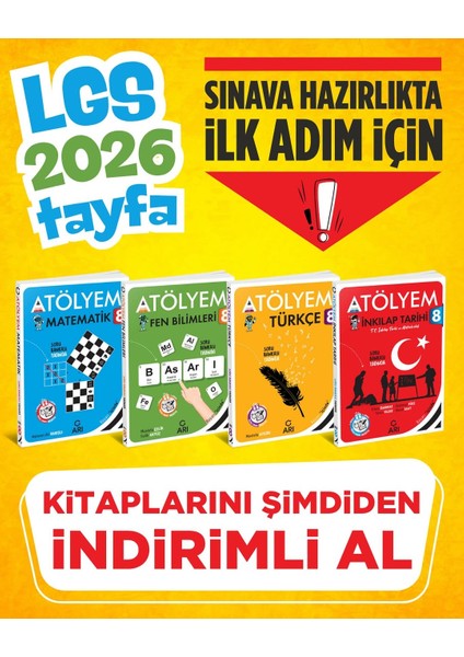 Arı 8. Sınıf Inkılap Tarihi Atölyem Lgs 2026 - Telefon Tutucu + Çözüm Ayracı fırsatları