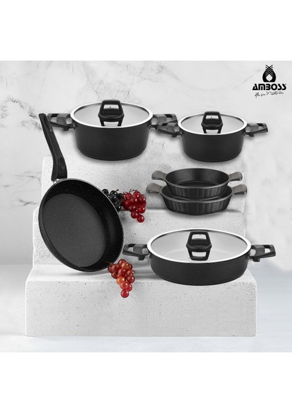 Cosmos 9 Parça Titanyum Kaplama Tencere Sahan Seti