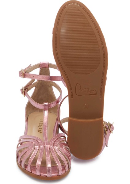 Pembe Hakiki Deri Kadın Sandalet - K25Y1SN67789-J91 fırsatları