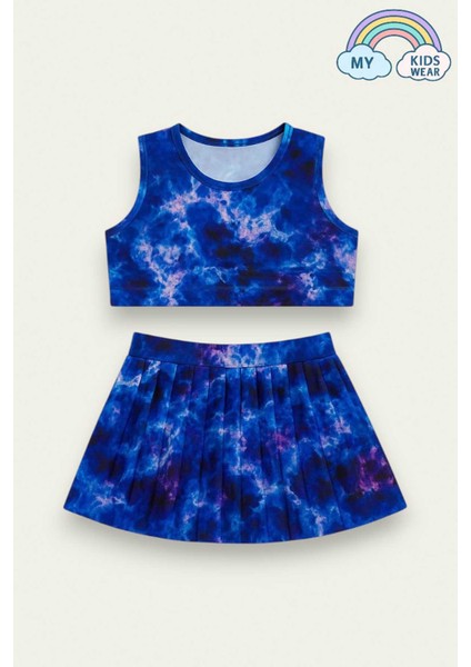 Kız Cocuk Sort Eteklı Mayo Takımı 4 -16 Yas 12027