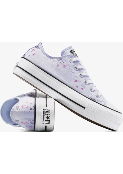 Chuck Taylor All Star Lift Platform Celestial Kadın Mor Sneaker.456 indirimleri