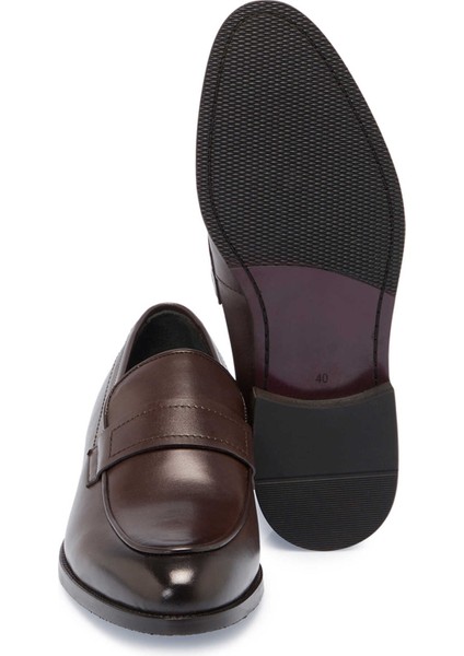 Kahve Hakiki Deri Erkek Klasik Ayakkabı - E24S1AY57002-A24 fırsatları