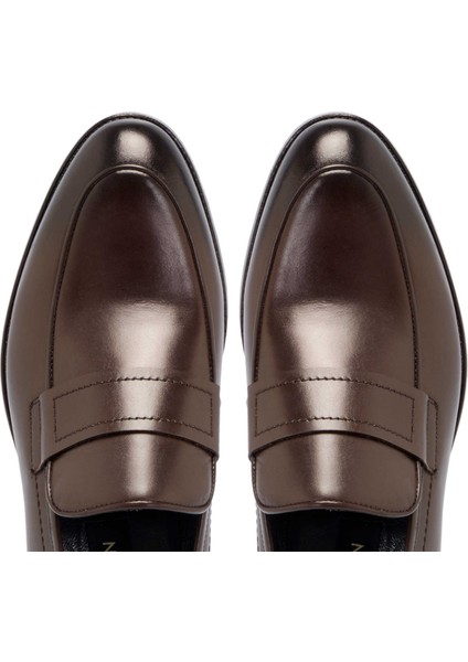 Kahve Hakiki Deri Erkek Klasik Ayakkabı - E24S1AY57002-A24 indirimleri