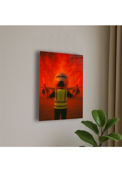 Marshalling Temalı Cam Tablo Marshal Hediye Isme Özel Doğum Günü, Ev Hediyesi