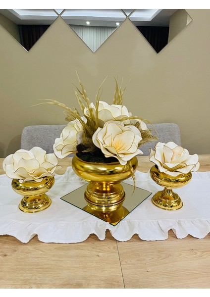 Lüks Gold Eva Aranjman 3 Parça(AYNA DAHİL DEĞİLDİR.)