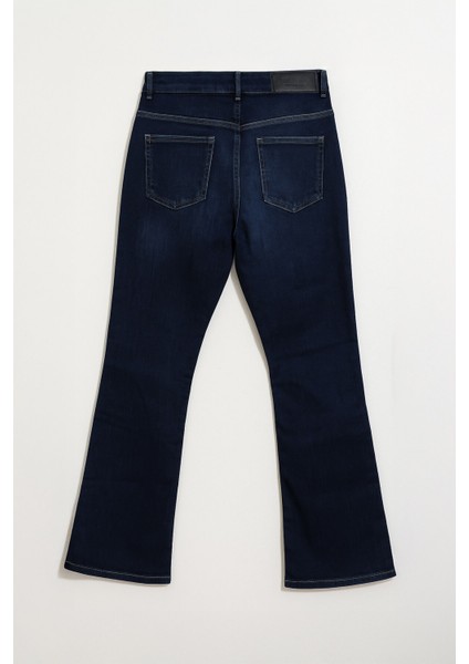 Kadın Yüksek Bel Likralı Ispanyol Paça Jean Pantolon fiyatları