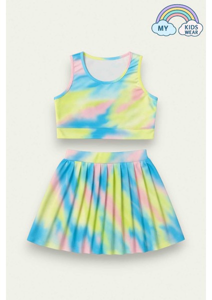 Kız Cocuk Sort Eteklı Mayo Takımı 4 -16 Yas 12023