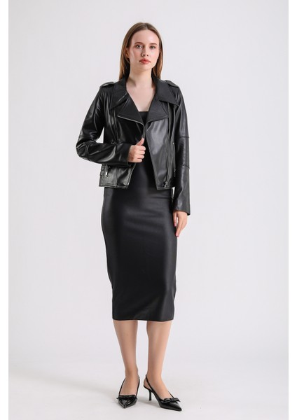 Ariana Kadın Deri Biker Ceket fiyatları