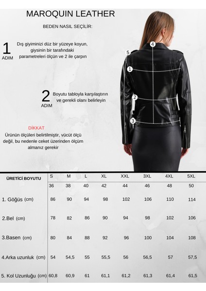 Ariana Kadın Deri Biker Ceket