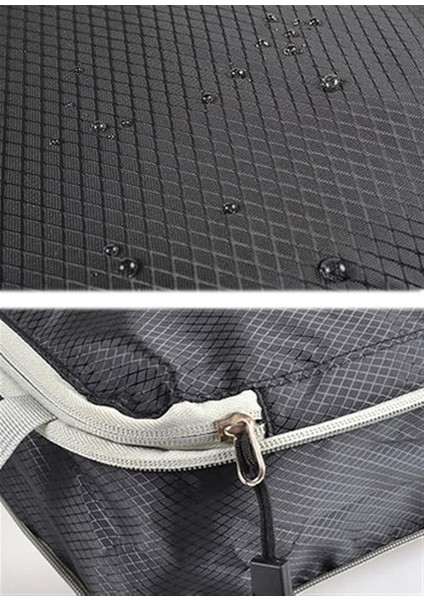 Düzenleyici Paketleme Küpleri 3 Adet Çok Işlevli Seyahat Saklama Çantası Temel Çanta Gri (Yurt Dışından) fırsatları