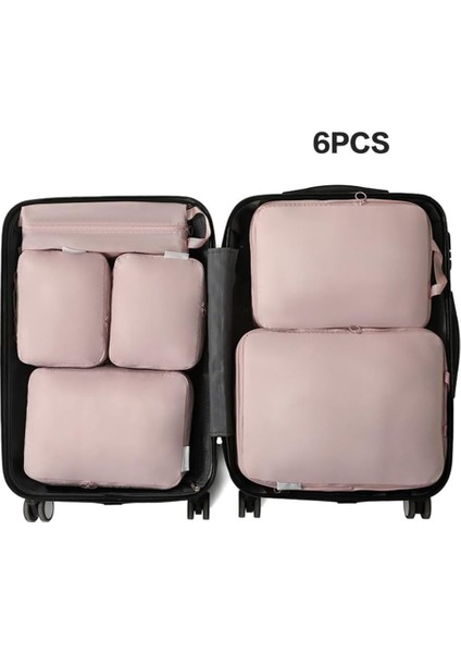 6 Adet Su Geçirmez Seyahat Saklama Çantası, Kalınlaştırılmış Polyester Kumaştan Kompakt Çanta, Turizm, Iş Seyahati, Kozmetik Için (Yurt Dışından) modelleri