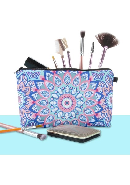 Küçük Kozmetik Çantası, 4 Adet Mandala Çiçek Desenli Kozmetik Çantası, Su Geçirmez Seyahat Kişisel Bakım Çantası, Çok Fonksiyonlu Saklama Çantası, Kızlar Için, MULTICOLOR00 (Yurt Dışından) modelleri