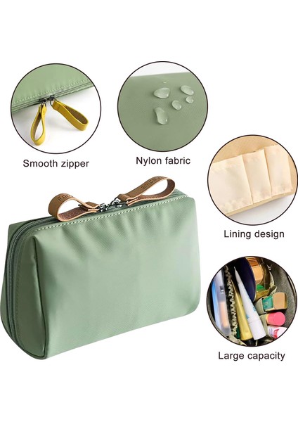 3 Adet Naylon Kozmetik Çantası, Kozmetik Çantası, Küçük, Bölmeli Seyahat Makyaj Çantası, Su Geçirmez ve Hafif Saklama Çantası, Seyahat, Kişisel Bakım Çantası, El Çantası, Seyahat I (Yurt Dışından) fırsatları