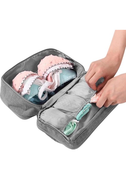Taşınabilir Su Geçirmez Iç Çamaşırı Saklama Çantası Seyahat Sütyen Düzenleyici Iç Çamaşırı Çorapları Tuvalet Çantası Katman Kozmetik Çantası Kadın Erkek Için (Yurt Dışından) fiyatları