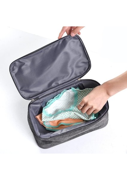 Taşınabilir Su Geçirmez Iç Çamaşırı Saklama Çantası Seyahat Sütyen Düzenleyici Iç Çamaşırı Çorapları Tuvalet Çantası Katman Kozmetik Çantası Kadın Erkek Için (Yurt Dışından) fırsatları