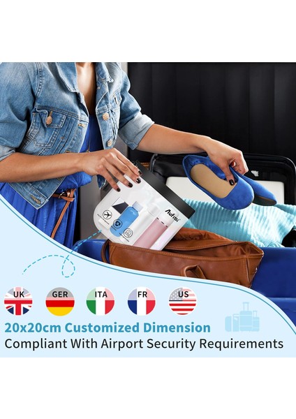 Temizle Seyahat Tuvalet Çantası 20X20CM Havaalanı Güvenlik Onaylı Sıvı Torbaları, Siyah - 3 Adet, Seyahat Tuvalet Çantası (Yurt Dışından) modelleri