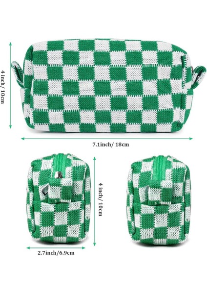 2 Adet Damalı Makyaj Çantaları, Fermuarlı Taşınabilir Seyahat Tuvalet Çantası, Kadınlar Için Makyaj Çantası Saklama Kozmetik Çantası, Pembe ve Yeşil (Yurt Dışından) fiyatları