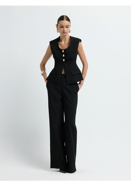 Cep Kapaklı Yelek Siyah 17944736001 modelleri