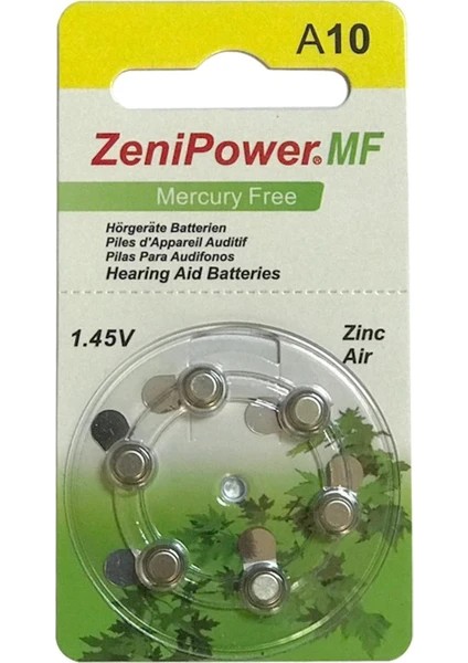 10 Numara Işitme Cihazı Pili 5 Paket - 30 Adet modelleri