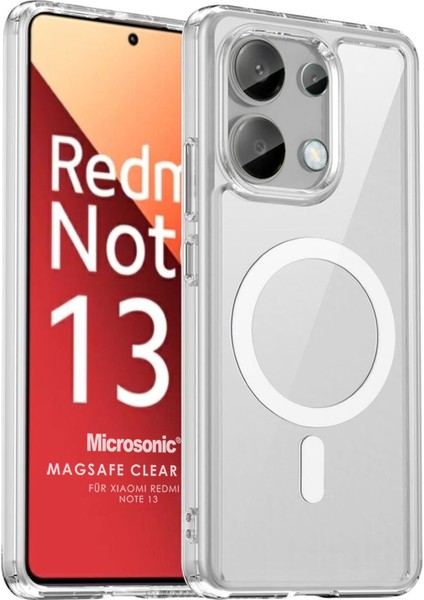 Xiaomi Redmi Note 13 4g Kılıf Magsafe Clear Sararmaz Şeffaf