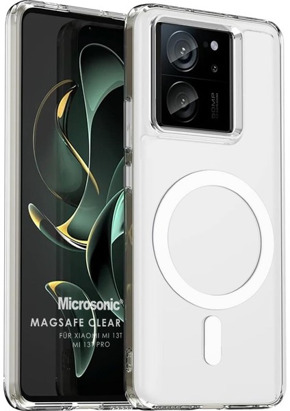 Xiaomi Mi 13T Kılıf Magsafe Clear Sararmaz Şeffaf
