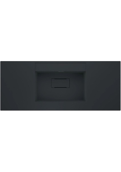 Flatstone 80X50 Siyah Etajerli Granit Banyo Lavabosu