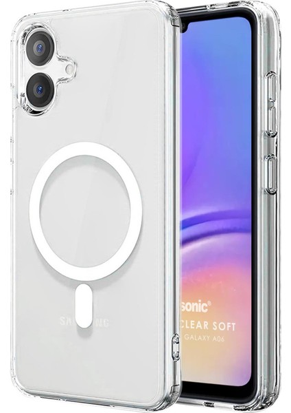 Samsung Galaxy A06 Kılıf Magsafe Clear Sararmaz Şeffaf