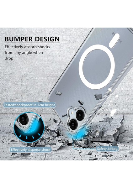 Samsung Galaxy A06 Kılıf Magsafe Clear Sararmaz Şeffaf fiyatları