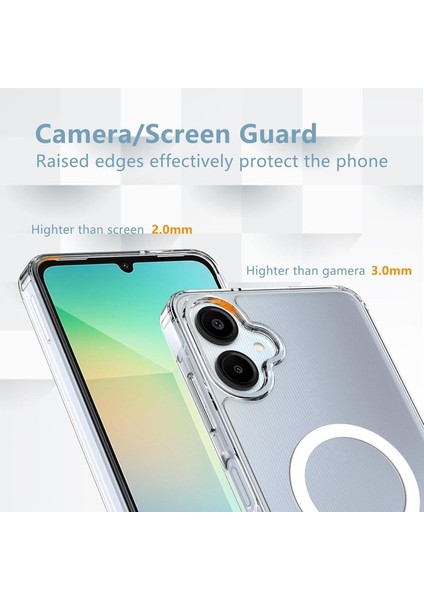 Samsung Galaxy A06 Kılıf Magsafe Clear Sararmaz Şeffaf modelleri