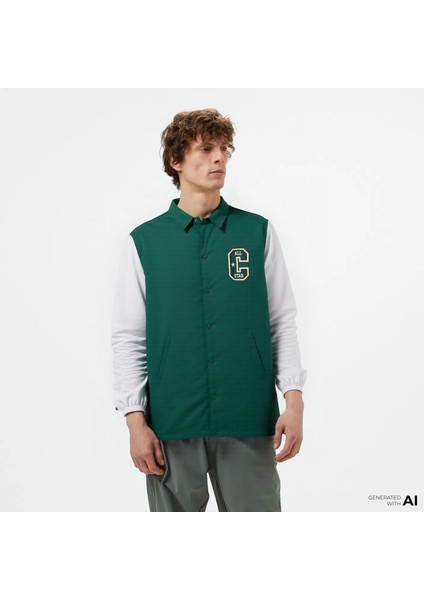 Erkek Renk Bloklu Yeşil Yağmurluk.386