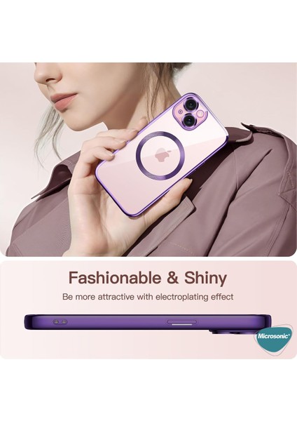 Apple iPhone 17 Pro Kılıf Magsafe Luxury Electroplate Koyu Gri