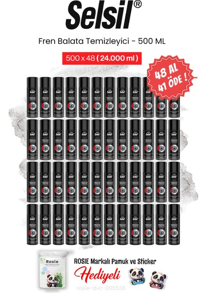 48 Al 41 Öde, 500 ml Fren Balata Temizleyici Sprey ve Rosie Pamuk