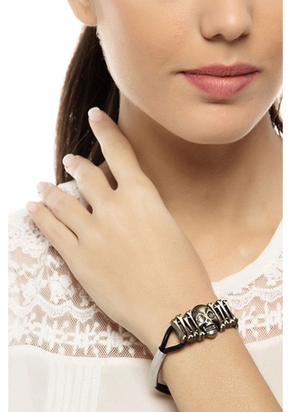 Kafatası Ruh ve Kobra Fügür Detaylı Uniseks Bileklik Paketi modelleri