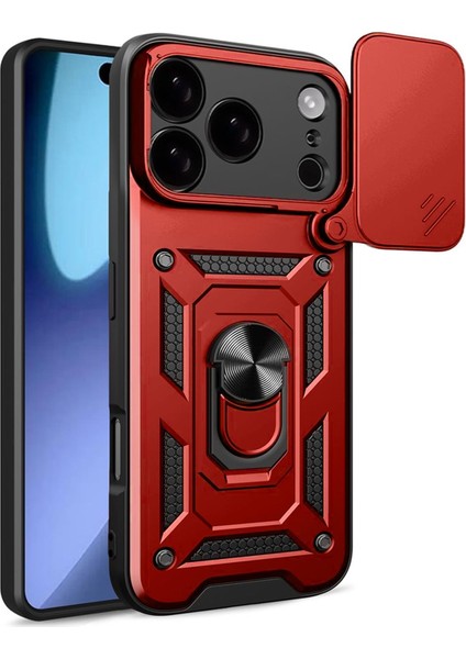 Apple iPhone 17 Pro Kılıf Impact Resistant Kırmızı