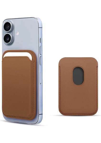 Apple iPhone 17 Leather Wallet Magsafe Kahverengi