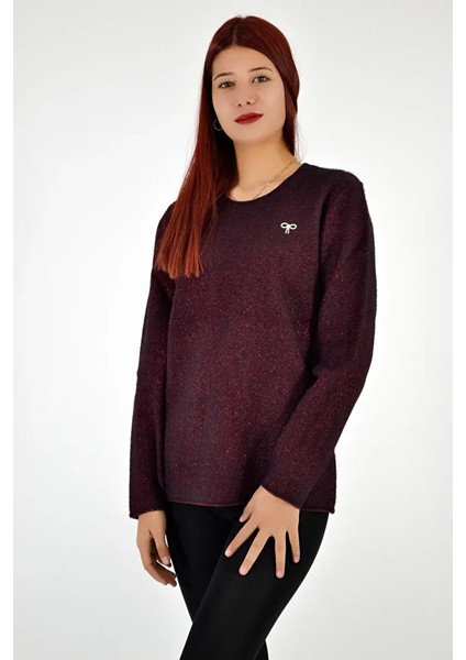 Sıfır Yaka Taş Kurdele Detaylı Triko Kazak fiyatları