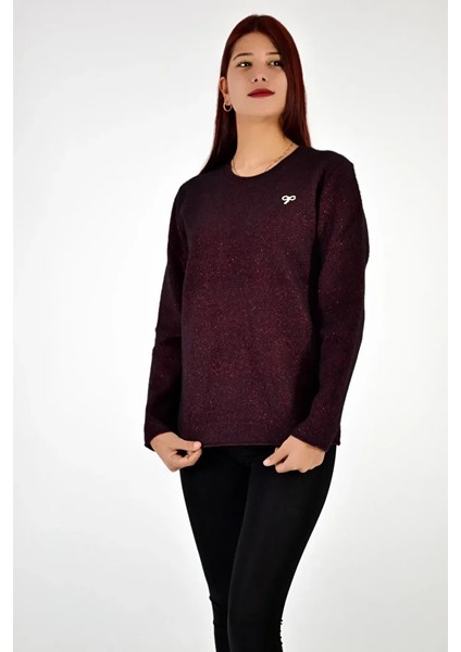 Sıfır Yaka Taş Kurdele Detaylı Triko Kazak modelleri