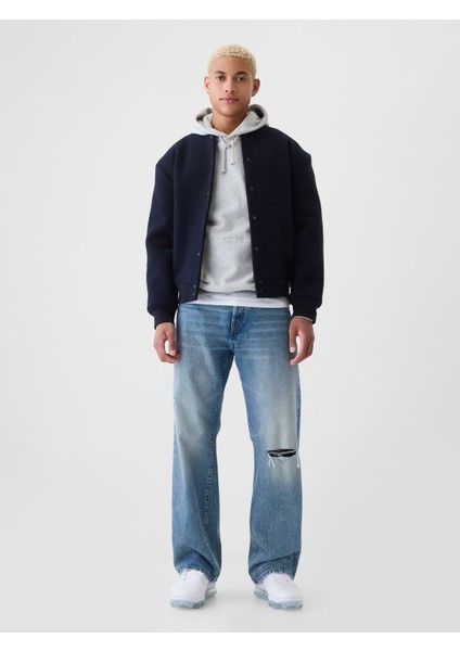 Erkek Mavi %100 Organik Pamuk '90s Loose Washwell Jean Pantolon