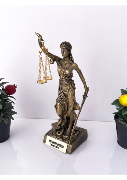 Adalet Heykeli – Gold Themis Biblo | Avukat ve Hukukçu Hediyesi Dekoratif Obje fiyatları
