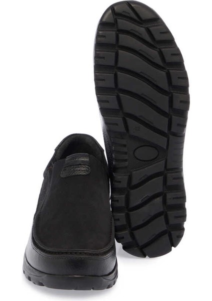 Siyah Hakiki Nubuk Deri Erkek Casual Ayakkabı - E24S1AY56996-A64 fırsatları