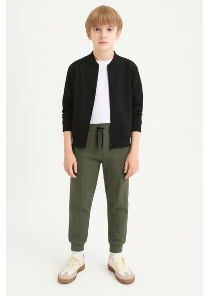 Erkek Çocuk Basic Waffle Kumaş Okul Eşofman Altı AK2432