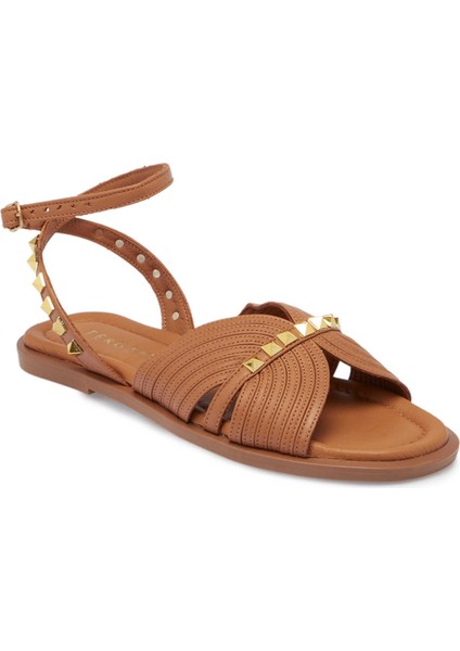Taba Hakiki Deri Kadın Sandalet - K25Y1SN67783-A29