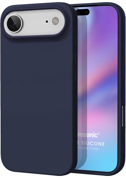 Matte Silicone Apple iPhone 17 Air Kılıf Lacivert