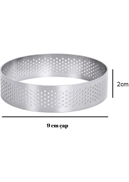Delikli Tart Kalıbı 9 cm 3 Adet Pyuvarlak 9x2 cm 3 Adet p fiyatları