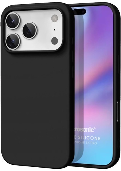 Matte Silicone Apple iPhone 17 Pro Max Kılıf Siyah