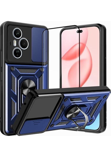 Honor 400 Pro Kılıf Kamera Korumalı Sürgülü Pars Tank Kapak + Tam Kapatan Ekran Koruyucu