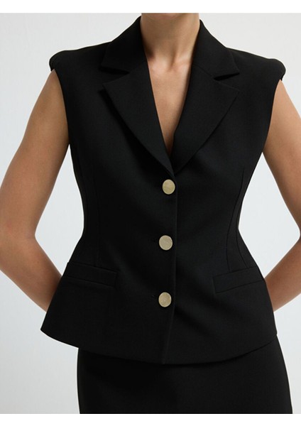 Peplum Yelek Siyah 17943340004 fiyatları